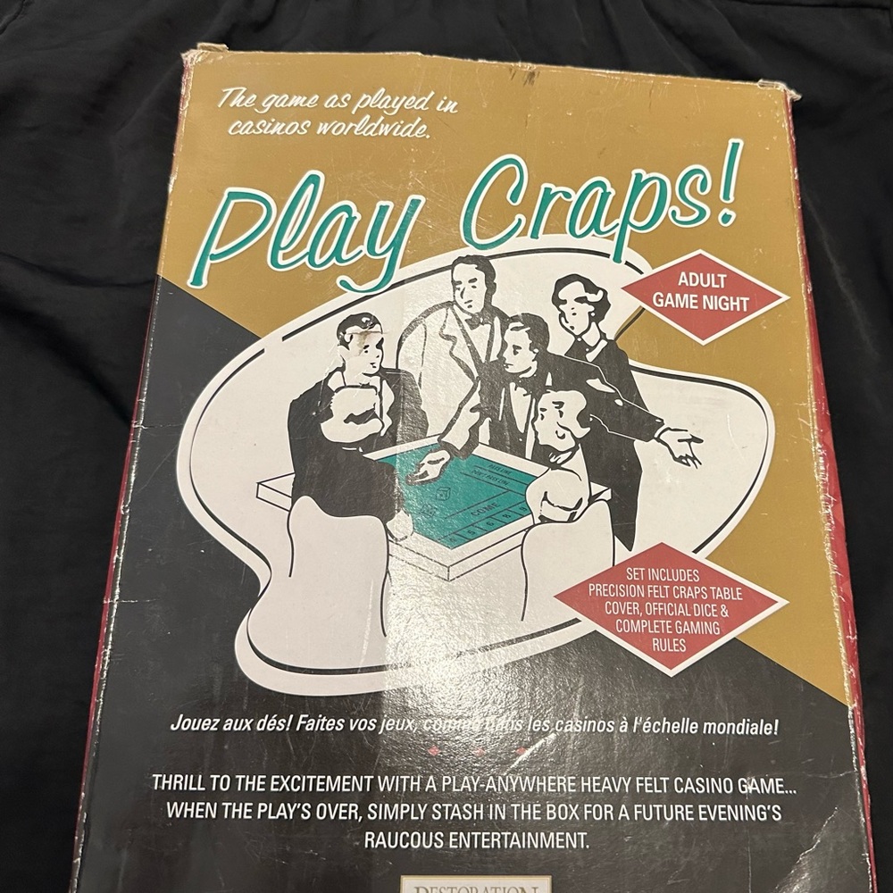 Vintage Play Craps Adult Game Night